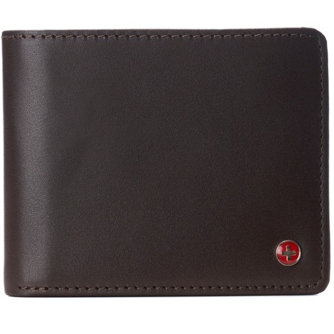 Alpine Swiss Mens Connor Rfid Bifold Wallet Passcase Smooth Leather ...