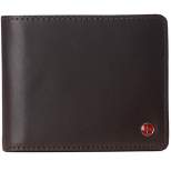 Alpine Swiss Mens Connor RFID Bifold Wallet Passcase Smooth Leather Comes in a Gift Box