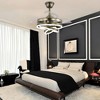 Bella Depot 36" Modern Retractable Ceiling Fan with Dimmable Light and Remote, 6-Speed DIY Light Shade - 3 of 4