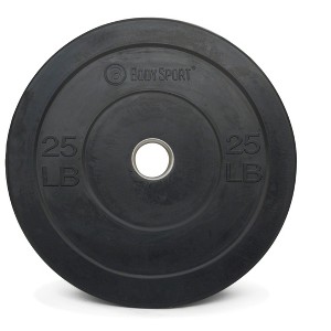 BodySport Rubber Olympic Bumper Plates - Single Plate - 2-Inch Wide - 1 of 4