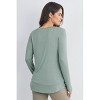 Hello Miz Women's Casual Long Sleeve Scoop Neck Maternity Nursing Top - 2 of 4