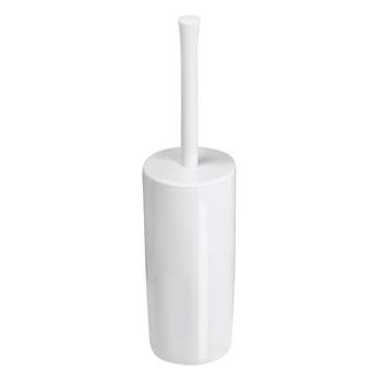 mDesign Plastic Compact Bathroom Toilet Bowl Brush and Holder, 2