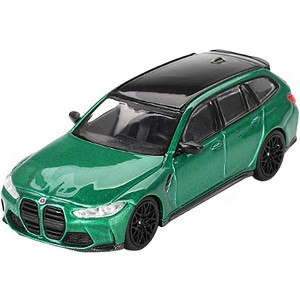 BMW M3 Competition Touring Isle of Man Green Metallic with Black Top Limited Ed to 3600 pcs 1/64 Diecast Model Car by Mini GT - 1 of 4