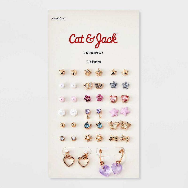 Girls&#39; 20pk Earring Set - Cat &#38; Jack&#8482;, 3 of 11