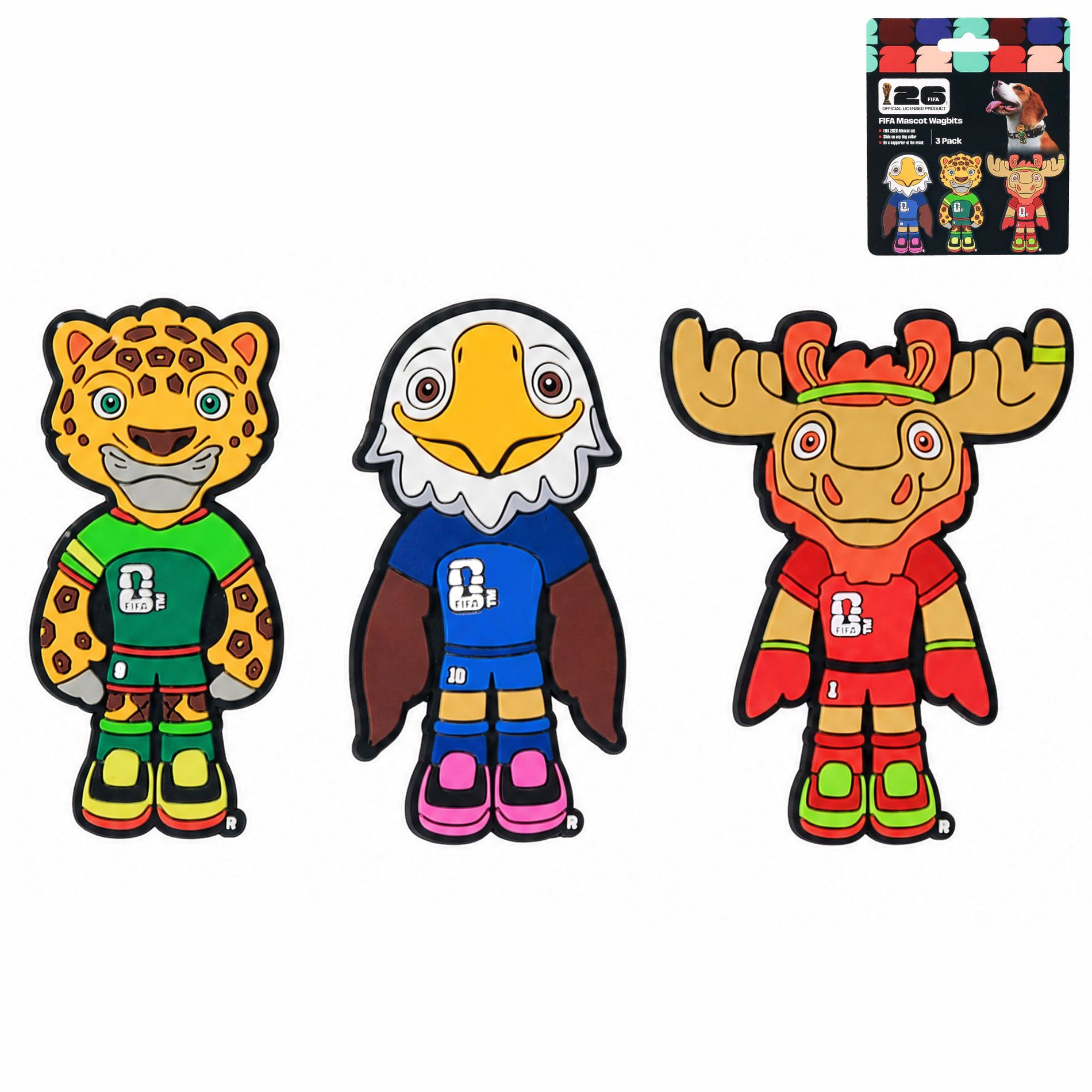 Official FIFA World Cup 2026 Edition - Collar WagBits Set, 3 pcs