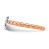 Black Bow Jewelry Sterling Silver 14k Rose Gold & Rhodium Plated Stack Arrow Ring - 3 of 4
