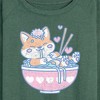 Women's - Instant Message - Kawaii Ramen Shiba Inu Lightweight French Terry Wide Neck Long Sleeve Graphic Shirt - 2 of 4