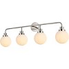 Elegant Lighting Hanson 4 lights bath sconce in polished nickel with frosted shade - 3 of 4