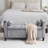 NicBex Modern 44.5" Velvet Storage Bench with Armrests and Nailhead Trim for Bedroom and Entryway - 3 of 4