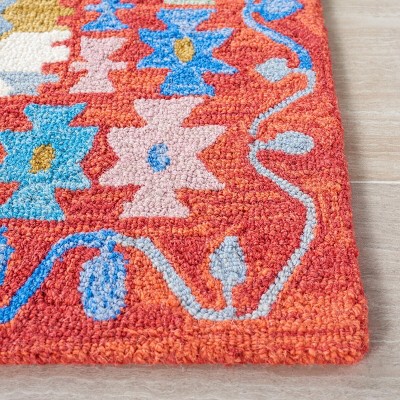Aspen Red and Ivory Hand Tufted Wool Area Rug