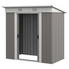 Outsunny Metal Garden Shed, Backyard Tool Storage Shed with Dual Locking Doors, 2 Air Vents and Steel Frame - 4 of 4