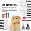 LunaLulinlk Classic 23 Piece Never Needs Sharpening Dishwasher Safe Stainless Steel Cutlery and Utensil Set in Black - 3 of 4