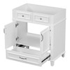 VYNXARIA 30'' Bathroom Vanity without Top - Solid Wood Frame, Retro White Design - 4 of 4