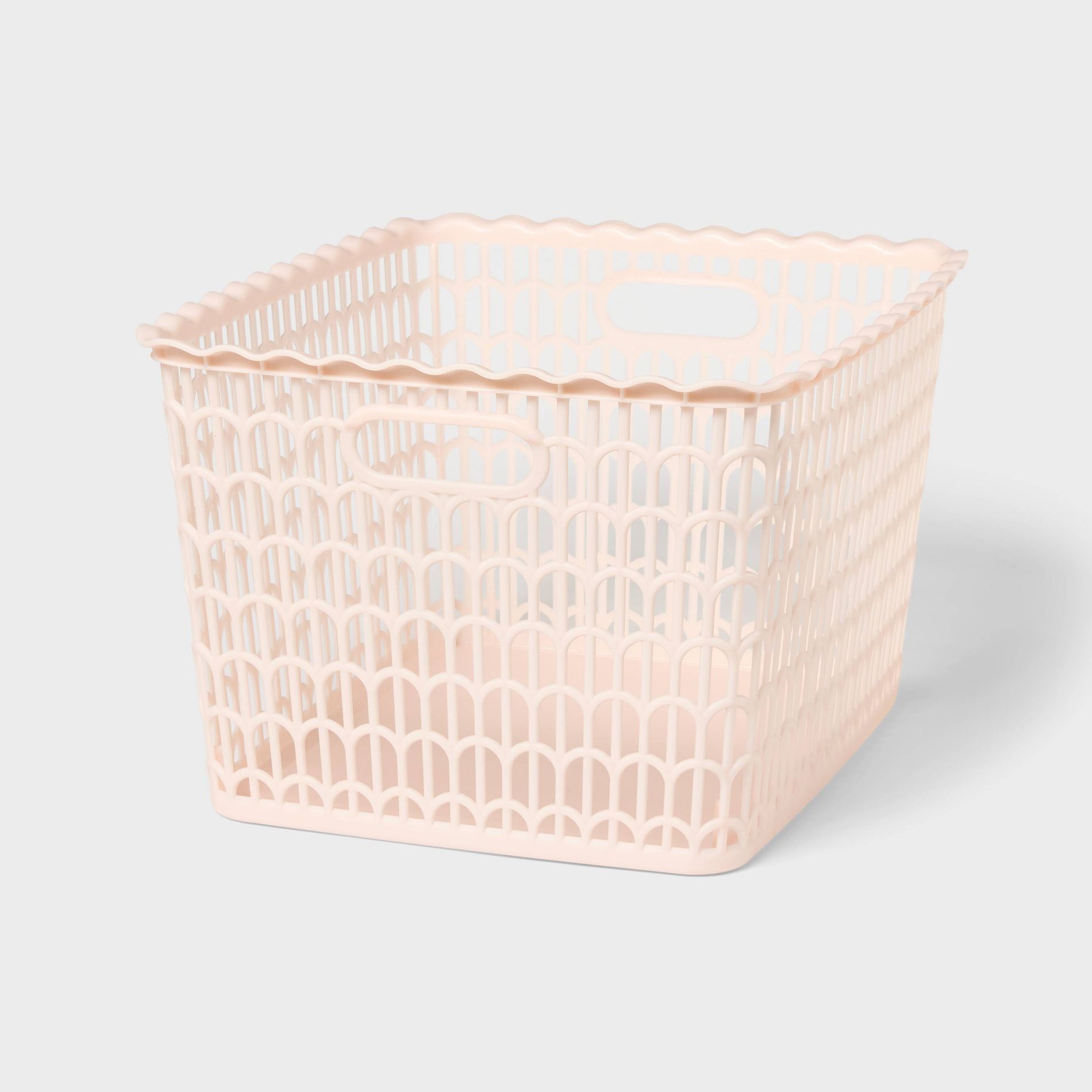 Wave Scallop Decorative Basket Large Pink - Brightroom™