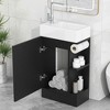 MAYEERTY 18.6" Bathroom Vanity with Sink 2-tier Shelf Left Right Orientation Black - 2 of 4