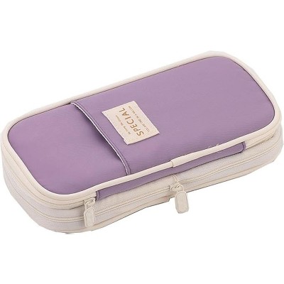 Fmeida Large Storage Pencil Case Pen Bag with Zipper Big Capacity Pouch Organizer for Office Travel Holder Box