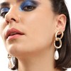 SOHI Women's California Gold Party Pearls Drop Earring - 4 of 4