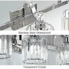4-Light Modern Crystal Bathroom Light Fixtures-Chrome Vanity Lights Crystal Splicing with Metal Support,Bathroom Lighting Fixtures Over Mirror Vanity - 4 of 4