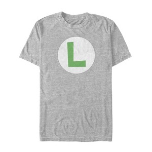 Men's Nintendo Luigi Circle Icon T-Shirt - 1 of 4
