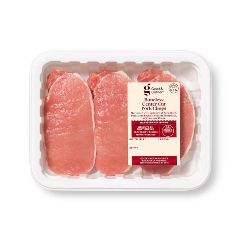 Boneless Center Pork Chops 15oz Good Gather Target