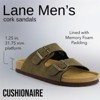 CUSHIONAIRE Men's Lane Cork Footbed Sandal with +Comfort,  Arch Support, Adjustable Straps, Casual Summer Footwear - 2 of 4