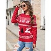 Clearlove Women's Long Sleeve Ugly Christmas Sweater Reindeer Knit Pullover Tops - 2 of 4