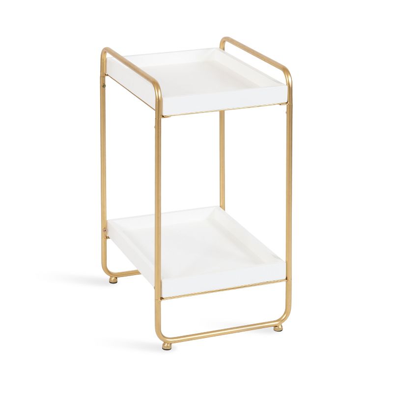 Kate and Laurel Nicco Rectangle MDF Side Table, 13x16x26, White, 1 of 10