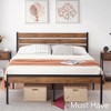 Jojoka Modern Queen Bed Frame with Wood Headboard and Footboard, Metal Platform, Heavy Duty Support, No Box Spring, Noise Free,  Easy Assembly - 3 of 4