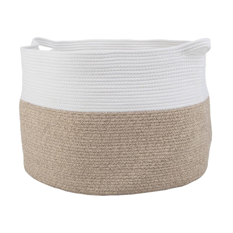 Home-Complete XL Woven Rope Basket Natural, 1 of 8
