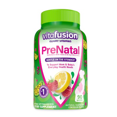 Vitafusion PreNatal Multivitamin Dietary Supplement Gummies - Lemon & Raspberry Lemonade -...