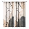 Sheila Wenzel Ganny Minimalist Black Gold Single Panel Sheer Window Curtain - Society6 - image 3 of 4