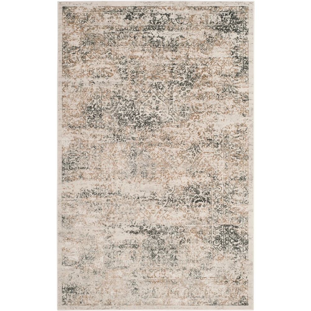 2'6inx4' Medallion Loomed Accent Rug Silver/Anthracite - Safavieh