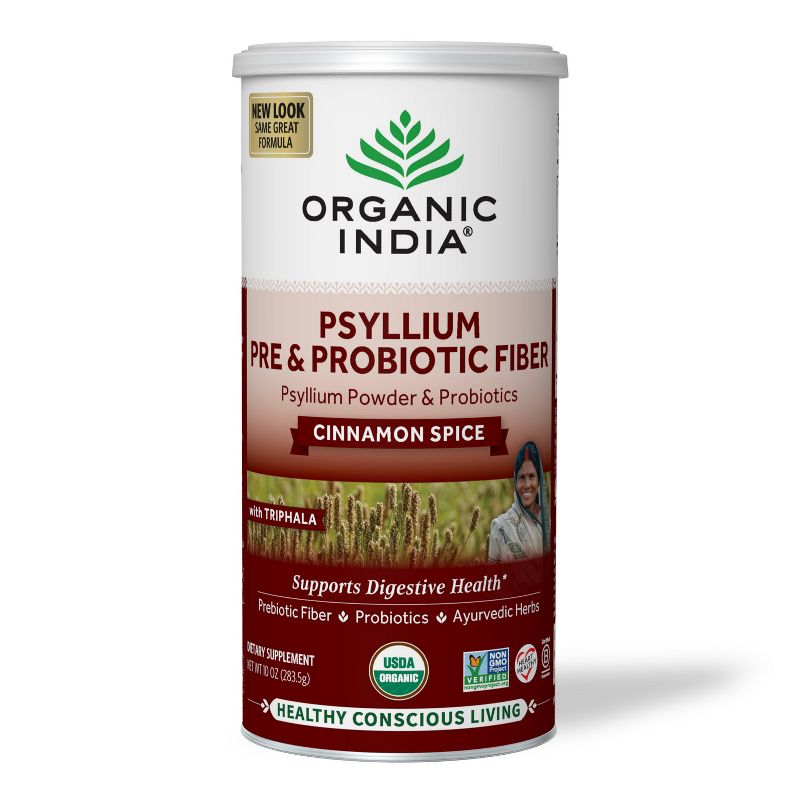 ORGANIC INDIA Psyllium Husk Pre & Probiotic Fiber, 1 of 9