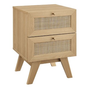 Modway Soma 2-Drawer Nightstand - Mid-Century Modern Wood Bedside Table with Storage Drawers for Bedroom or Guest Room - 1 of 4