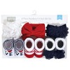 Hudson Baby Infant Girl Headband and Socks Giftset, Navy Red, One Size - 2 of 4