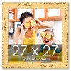 PosterPalooza | Square Shabby Chic Yellow Picture Frame - UV Acrylic, Foam Board Backing, Hanging Hardware - 2 of 4