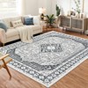 Coucheta Area Rug, Washable Rug for Living Room, Stain Resistant Kitchen Rugs with Non Slip Backing, Ultra-Thin Front Door Mat, Vintage Accent Rug - 2 of 4
