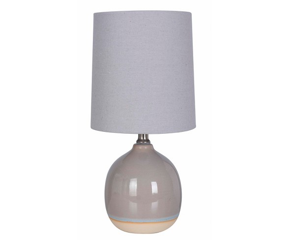 Round Ceramic Table Lamp Gray (Includes Energy Efficient Light Bulb) - Threshold&#153;