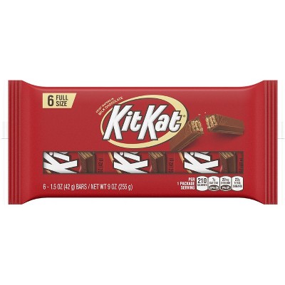 Kit Kat Milk Chocolate Wafer Candy Bars - 9oz/6ct : Target