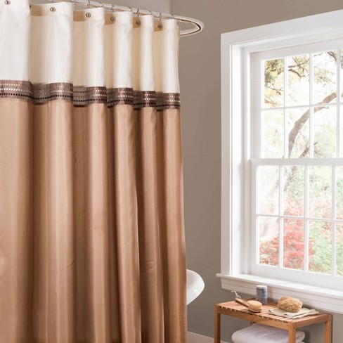 Terra Shower Curtain Beige/brown - Lush Décor : Target