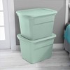 Sterilite 8 Pack 18 Gallon Storage Tote, Stackable Plastic Storage Container with Lid for Home, Basement, & Garage Organization, Mindful Mint - image 3 of 4