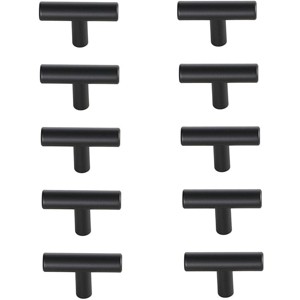 Elegant Lighting Quinn Matte Black T Bar Pull Multipack (set of 10) - 1 of 4