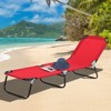 PAGED Folding Camping Chairs Outdoor Sun Tanning Chairs with 5-Level Reclining Back for Camping, Beach, Yard, Picnics, Patio - 2 of 4