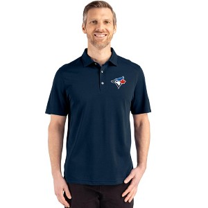 Toronto Blue Jays Cutter & Buck Advantage Refresh Epic Confidence Recycled Mens Big & Tall Tri-Blend Pique Polo - Liberty Navy - 3X Large Tall - 1 of 1