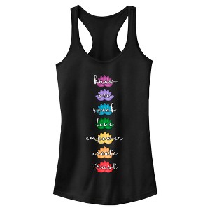 Juniors Womens Lost Gods Seven Chakras Racerback Tank Top - 1 of 4