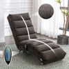 CAVINAS Comfy Massage Chair, Linen Fabric Recliner Accent Chair with Side Pocket, Ergonomic Chaise Lounge for Living Room, Bedroom - 2 of 4