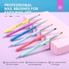 Saviland 6-Pc Artist's Brush System: Multi-Tech Gel Brushes w/Dotting Tools - Core Essentials for Extension & Liner Art. - 2 of 4