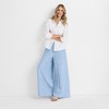 Lands' End Women's Linen High Rise Palazzo Pants - 4 of 4