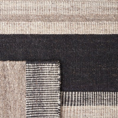 Henrika Natural and Black Wool Flat Woven Area Rug