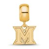 Black Bow Jewelry 14k Yellow Gold Plated Sterling Silver Miami Redhawks NCAA Bead Charm - 3 of 4